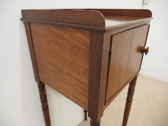 Antique George III Figured Spanish Mahogany Pot Cupboard