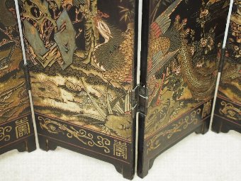 Antique Coromandel Miniature Folding Screen