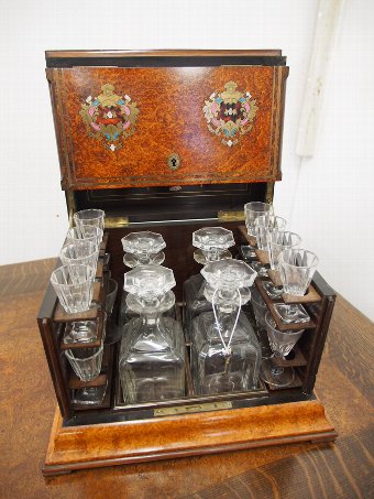 Antique Amboyna Decanter Box