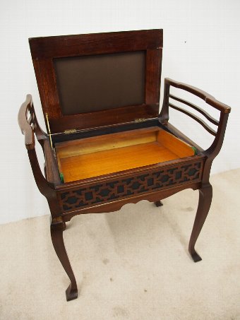 Antique Mahogany Piano Stool