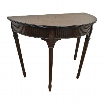 Edwardian Mahogany Demi Lune Hall Table