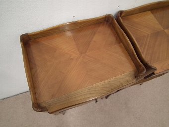 Antique Pair of French Fruit Wood Bedside Cabinets
