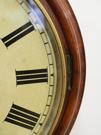 Antique Circular Mahogany Wall Clock