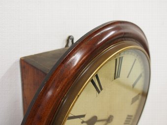 Antique Circular Mahogany Wall Clock