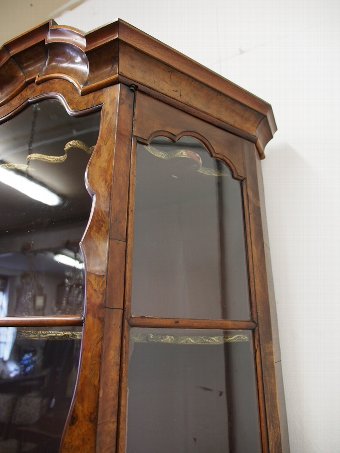 Antique Dutch Walnut Display Cabinet or Cabinet Bookcase