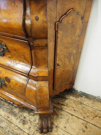 Antique Dutch Walnut Display Cabinet or Cabinet Bookcase