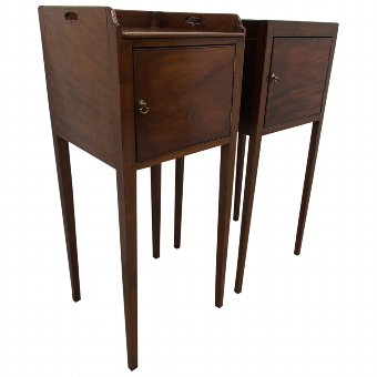 Pair of Similar Mahogany Bedside Cabinets