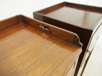 Antique Pair of Similar Mahogany Bedside Cabinets
