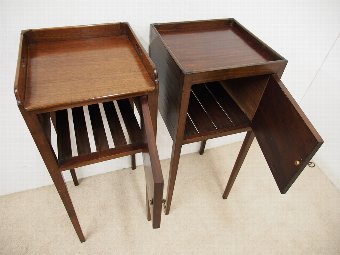 Antique Pair of Similar Mahogany Bedside Cabinets