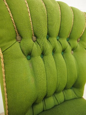Antique Green Victorian Ladies Easy Chair