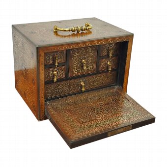 Syrian Style Inlaid Miniature Cabinet 