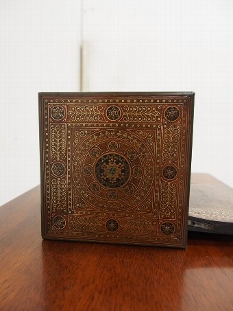 Antique Syrian Style Inlaid Miniature Cabinet 