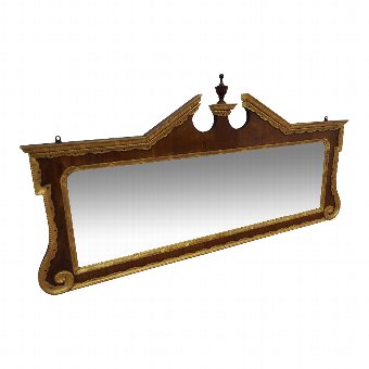George II Style Gilt and Mahogany Mirror