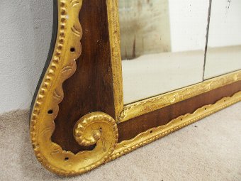 Antique George II Style Gilt and Mahogany Mirror