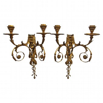 Pair of Ormolu Wall Sconces