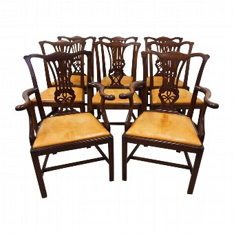  Set of 8 George III Style Mahogany Dining Chairs