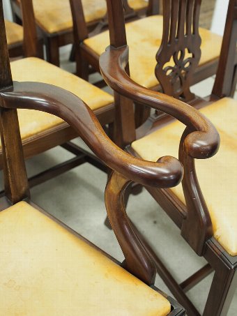 Antique  Set of 8 George III Style Mahogany Dining Chairs