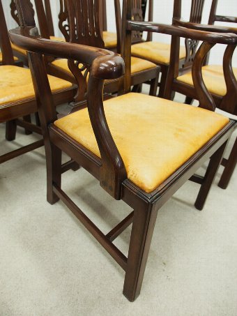 Antique  Set of 8 George III Style Mahogany Dining Chairs