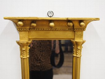 Antique Regency Style Giltwood Pier Mirror
