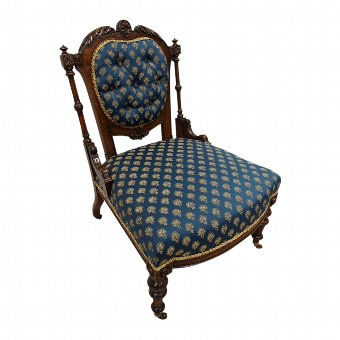 Late Victorian Walnut Ladies Chair