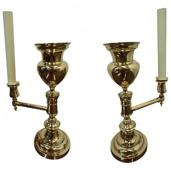 Pair of George IV Colza Lamps