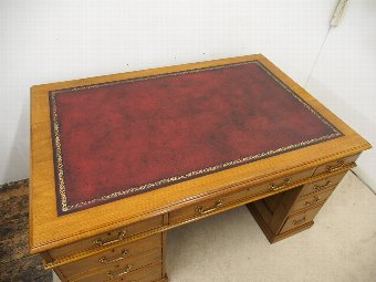 Antique Victorian Walnut Partners Desk