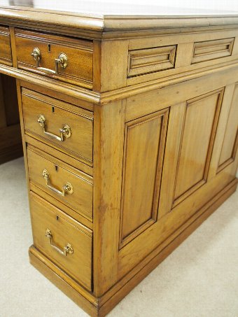 Antique Victorian Walnut Partners Desk