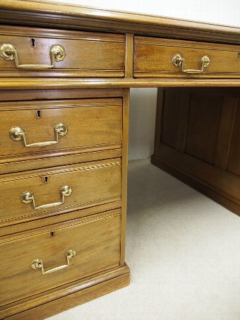 Antique Victorian Walnut Partners Desk