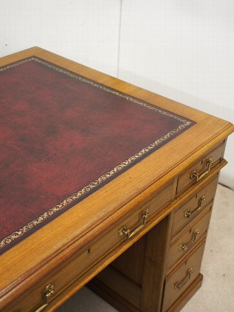 Antique Victorian Walnut Partners Desk
