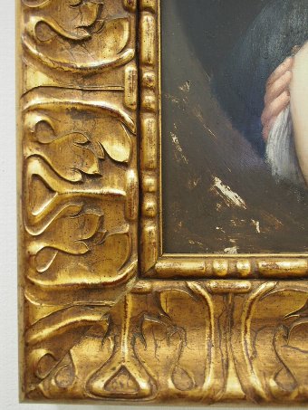 Antique  Oil Painting of Madonna and Child