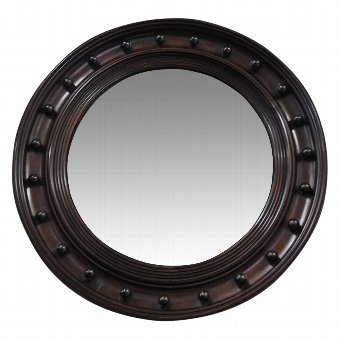 Regency Style Mahogany Convex Mirror