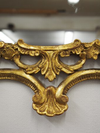 Antique Chippendale Style Carved Gilt Mirror