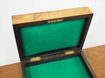 Antique Victorian Burr Walnut Jewellery Box