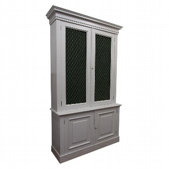Painted Yellow Pine Cabinet Bookcase
