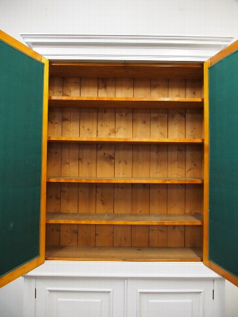 Antique Painted Yellow Pine Cabinet Bookcase