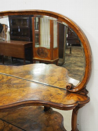 Antique Mid Victorian Mirror Backed What Not