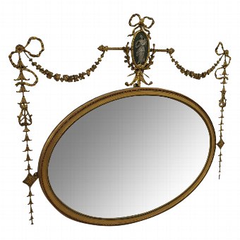 Adams Style Gilt Overmantel Mirror