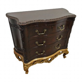 Georgian Style Serpentine Mahogany Chest of Drawers