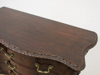 Antique Georgian Style Serpentine Mahogany Chest of Drawers
