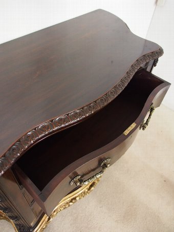 Antique Georgian Style Serpentine Mahogany Chest of Drawers