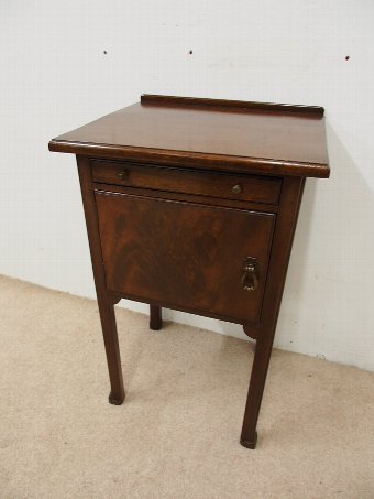 Antique Mahogany Bedside Cabinet by Whytock and Reid