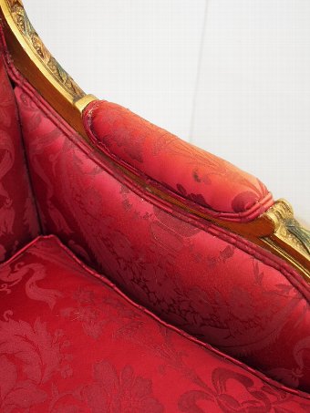 Antique French Carved Giltwood Armchair