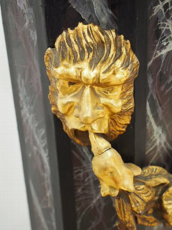 Antique Neoclassical Style Faux Marble and Gilt Stand