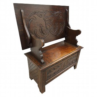 Jacobean Style Oak Monks Bench