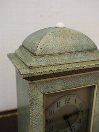 Antique Edwardian Bracket Clock in Shagreen