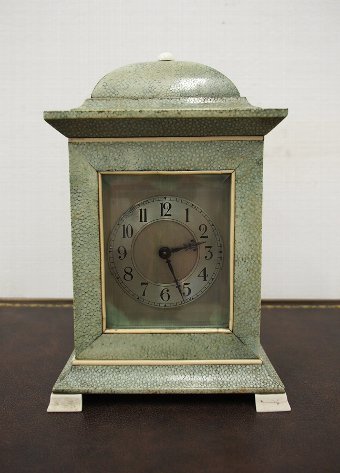 Antique Edwardian Bracket Clock in Shagreen