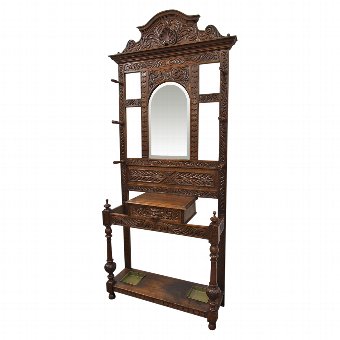 Flemish Oak Hall Stand