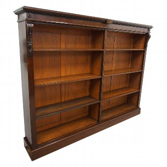 Victorian Mahogany Open Bookcase.