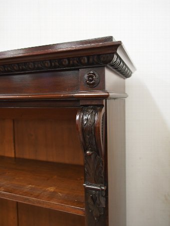 Antique Victorian Mahogany Open Bookcase.