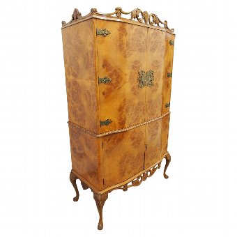 Art Deco Burr Walnut Drinks Cabinet